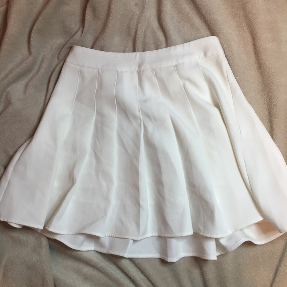 White Pleated Tennis Skirt